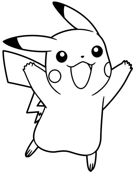 Desenhos do Pikachu para Colorir e Pintar